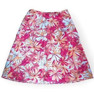 Penmans size large bright floral lightly lined summer skirt with hidden zipper